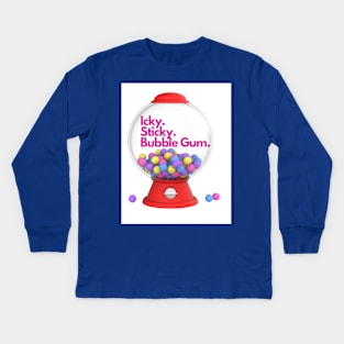 Mrs Rachel Inspired Icky Sticky Bubblegum Kids Long Sleeve T-Shirt